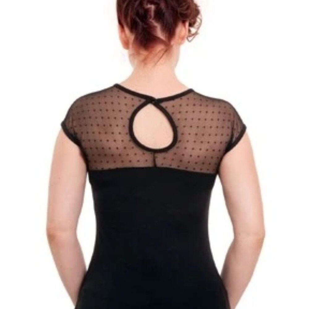 NWT Small/Medium Rocksteady Miss Fancy Top Retro Pinup Rockabilly Goth Modcloth - Picture 3 of 8